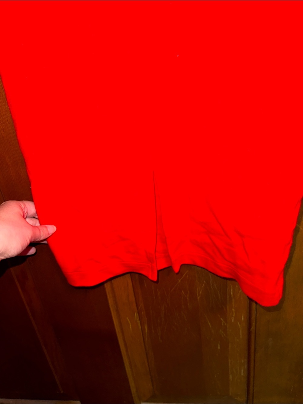 American Apparel Red Square-Neck Midi Bodycon Dress - Picture 4 of 4